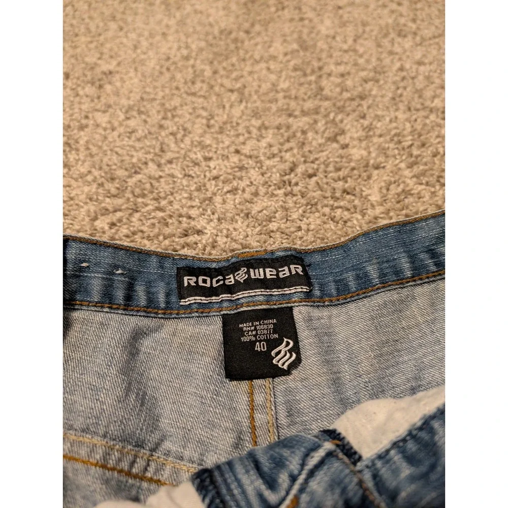 Y2K Roca Wear Jean Shorts Size‎ 40 mens Baggy